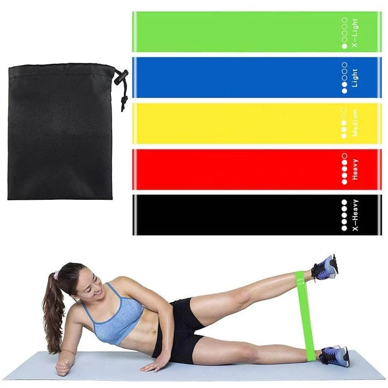 11 Unidades de Faixa de Resistência Elástica para Fitness e Academia de Látex Natural