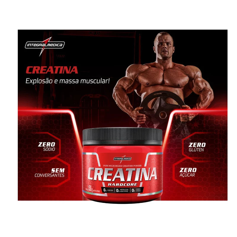 Creatina Monohidratada Pura 300g Hardcore Integralmedica