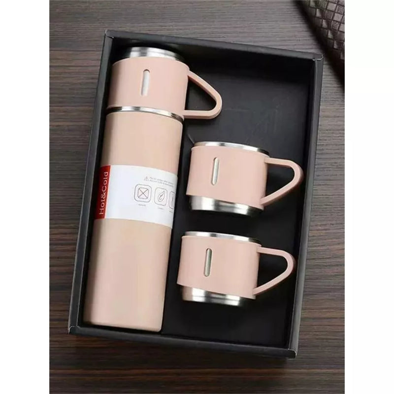 Kit Garrafa Térmica Vacuum Bottle Inox