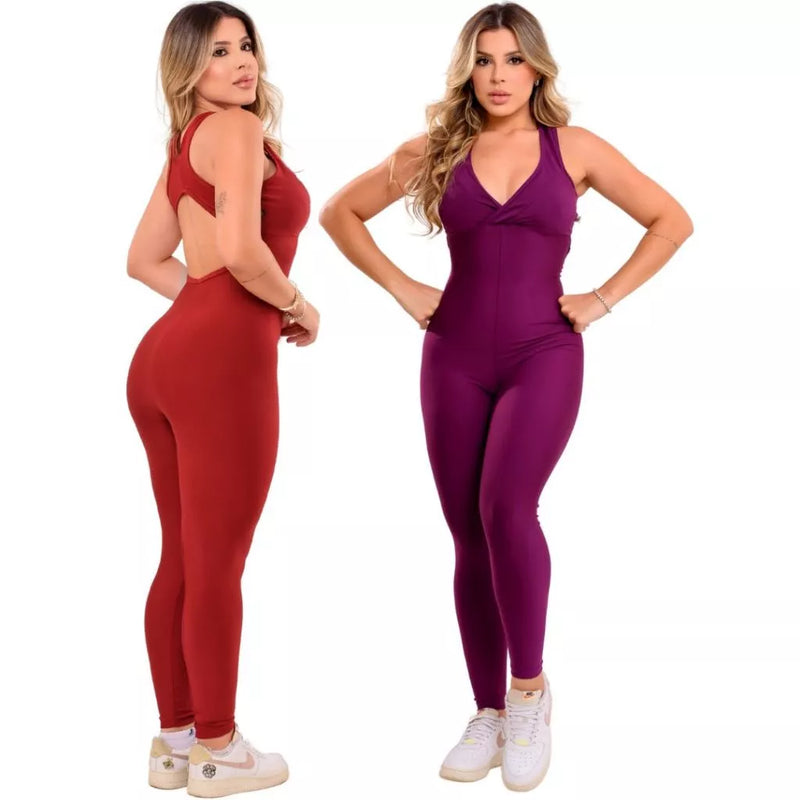 Kit com 2 Macacões Longos Fitness para Academia