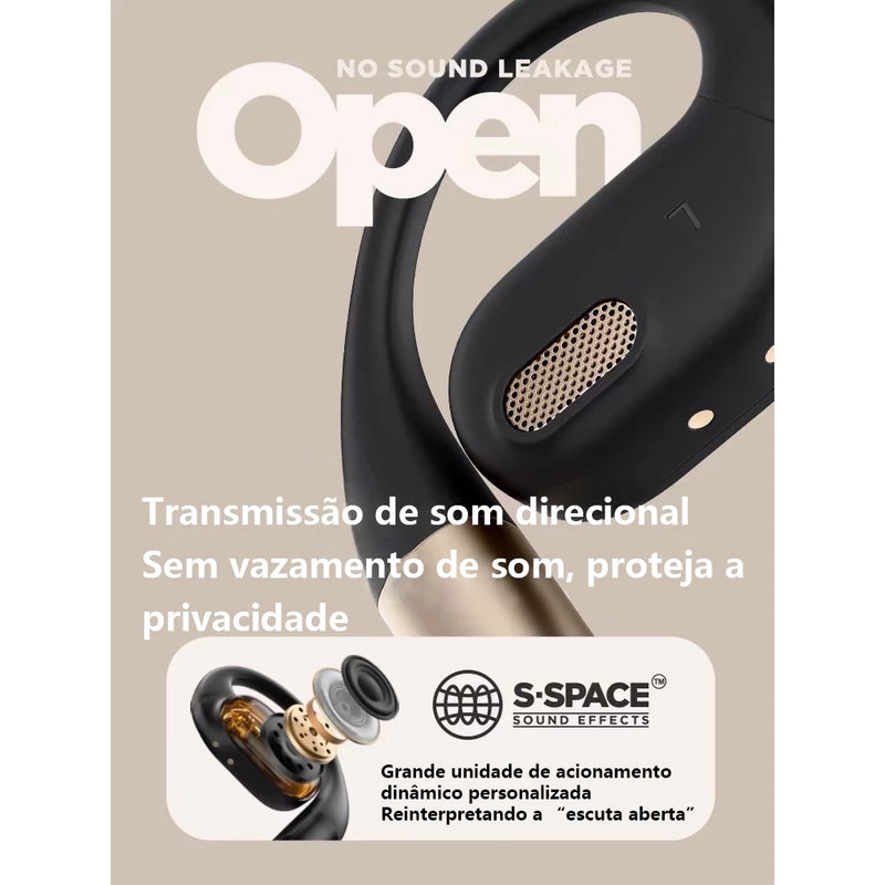 Fone de ouvido Bluetooth OWS original para corrida e ciclismo para Apple e Android
