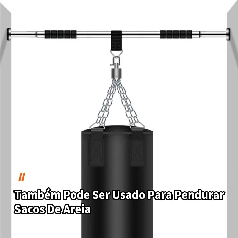 Barra Fixa Flexão Porta Apoio Regulável 64 a 100 Cm