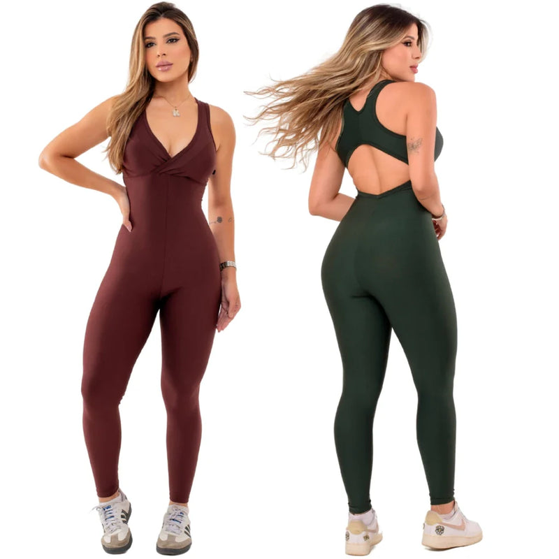 Kit com 2 Macacões Longos Fitness para Academia