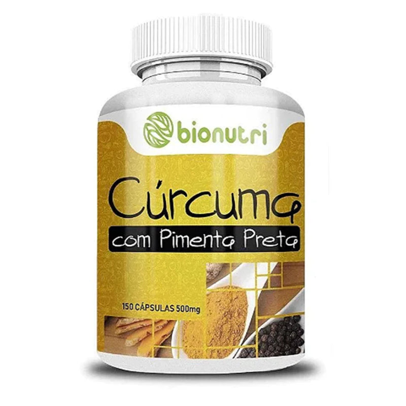 Curcuma com Pimenta Preta 150 Cápsulas 100% Natural Bionutri