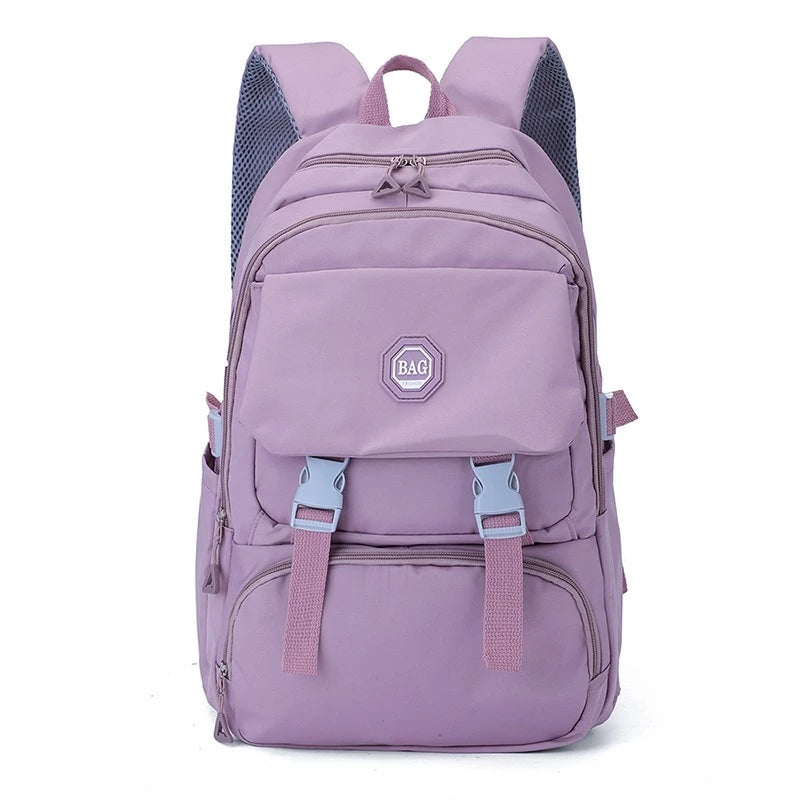 Mochila Feminina Coreana casual e leve para estudantes do ensino médio Impermeavel