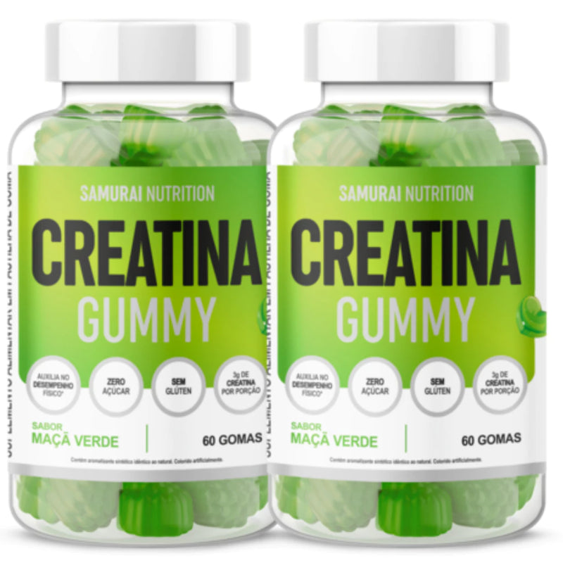 Creatina Gummy 60 Gomas Maça Verde - Samurai Nutrition