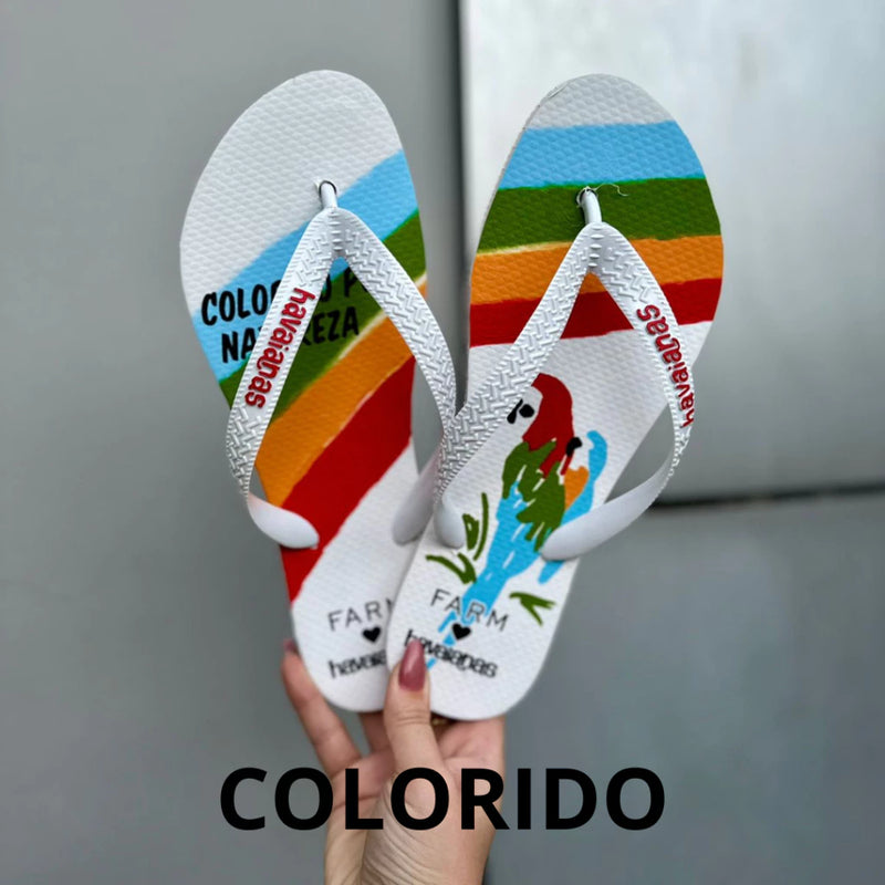 Kit 2 Pares Chinelo Havaianas Farm Coleção Nova Tropical Vibes Promoção