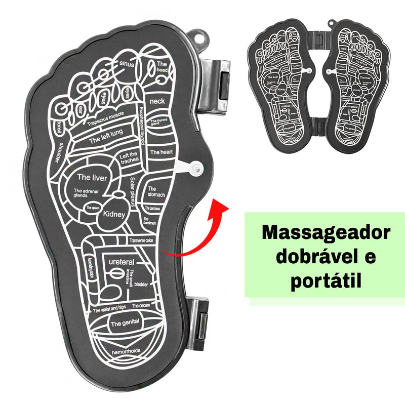 Massageador Para Pés Elétrico EMS Estimulação Muscular Acupuntura Dobrável USB
