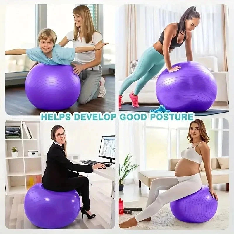Bola de ioga 55cm com bomba de Pilates Yoga Abdômen Resistência