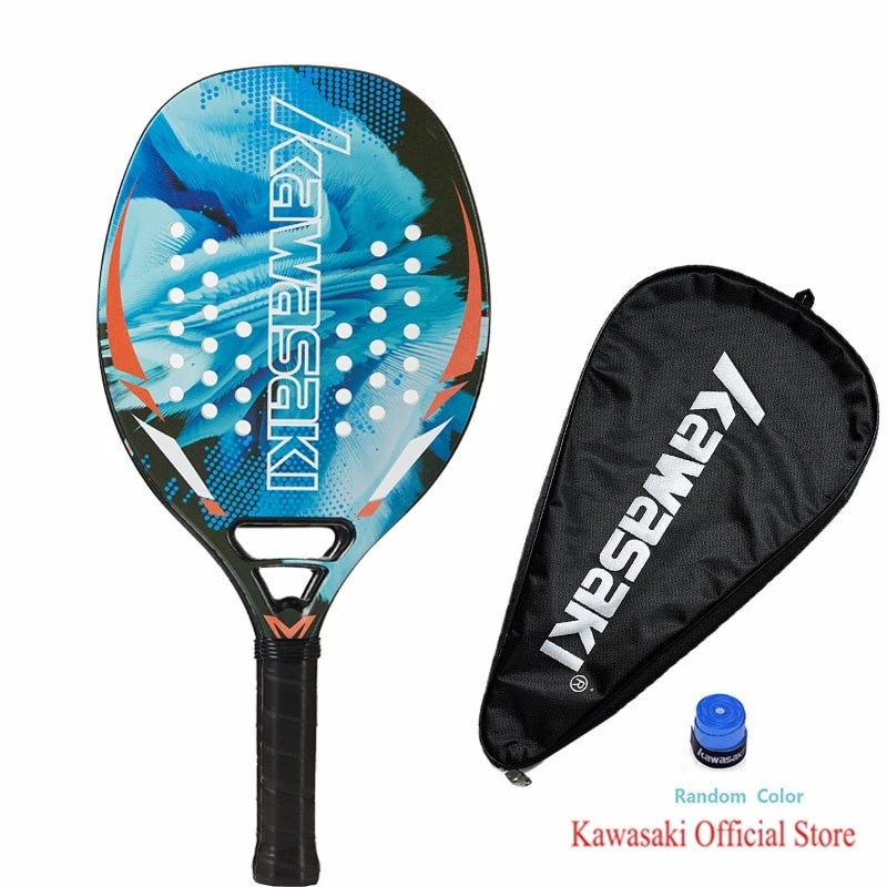 Kawasaki Vicleo Raquete De Tênis De Praia Power20 & 30 Master 100 Fibra De Carbono Rosto Macio Com Capa Protetora