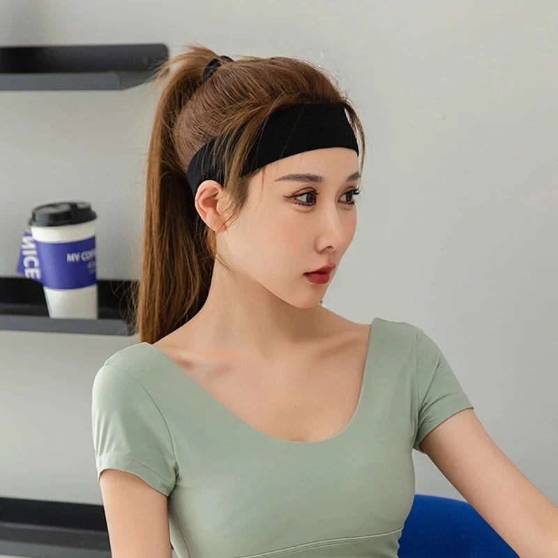 Faixa De Cabelo Elástica Esportiva Não Deslizante