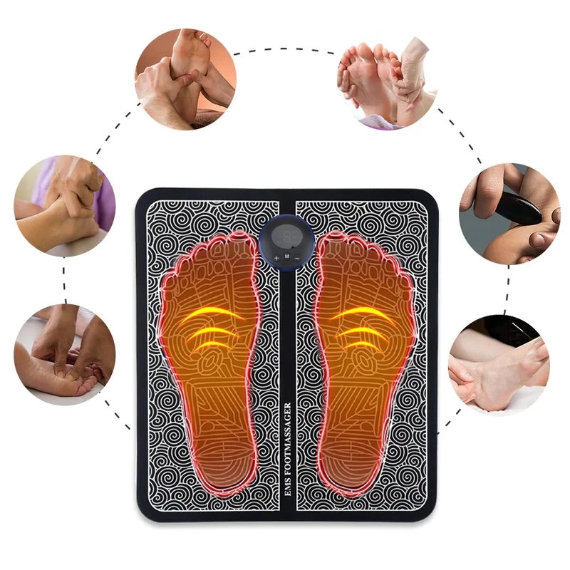 EMS Massageador Elétrico Para Pés Relaxamento Muscular Massagem Foot Massagear
