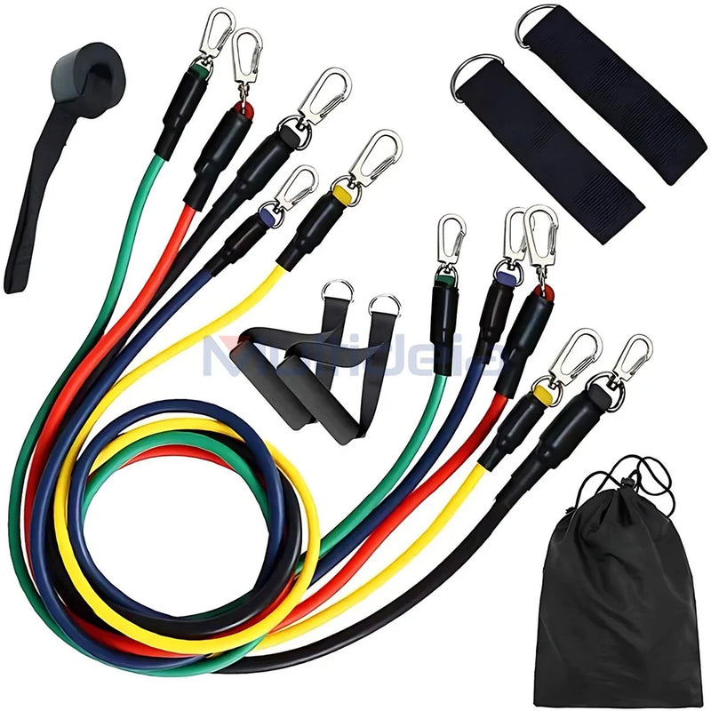 Kit Elástico Para Treino e Musculação em Casa