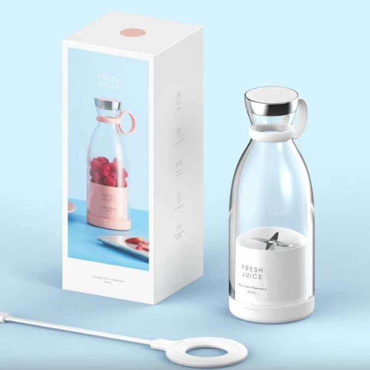 Garrafa Mix Juicer Liquidificador Elétrico Portátil Recarregável COPO 350ml Mixer Shake Misturador