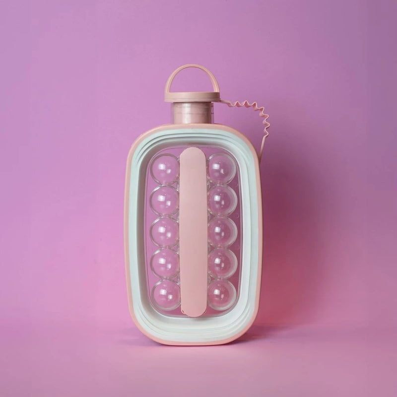 Garrafa com Forma de Gelo 2 em 1 Practical Life Rosa