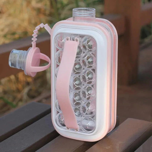 Garrafa com Forma de Gelo 2 em 1 Practical Life Rosa