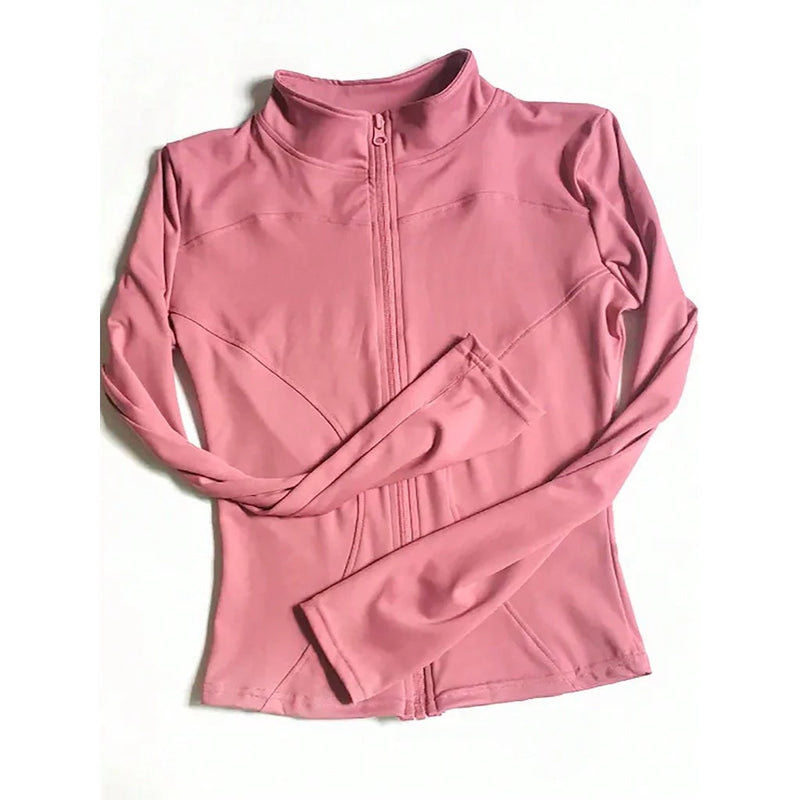 Novo Jaqueta De Proteção UV Feminina Camisas De Yoga Ginástica Slim