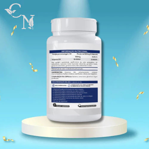 Vitamina D3 10.000UI 120Cápsulas 500mg