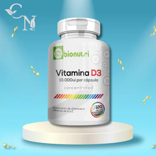 Vitamina D3 10.000UI 120Cápsulas 500mg