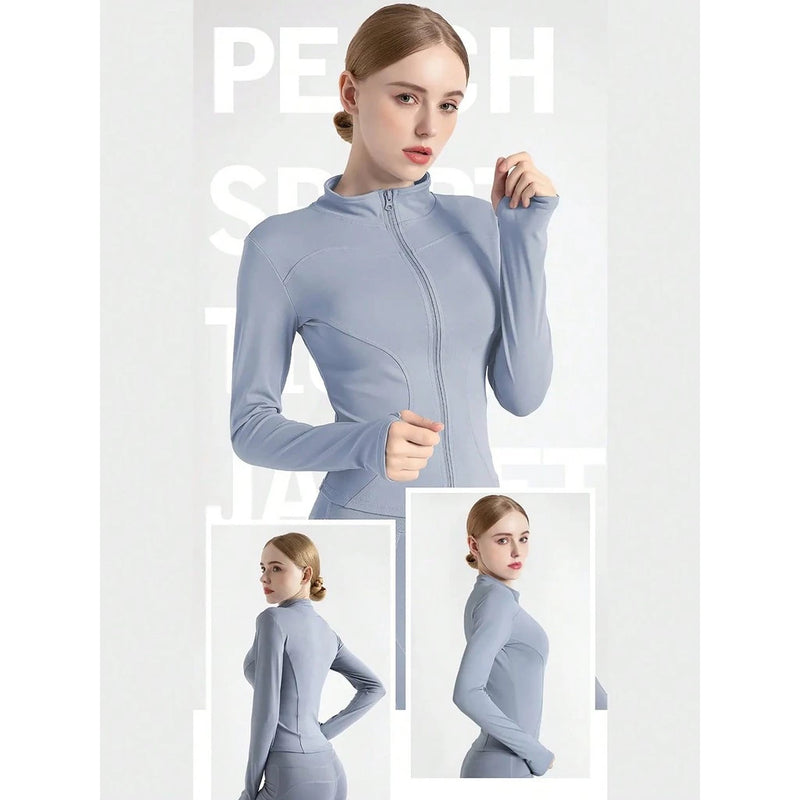Novo Jaqueta De Proteção UV Feminina Camisas De Yoga Ginástica Slim